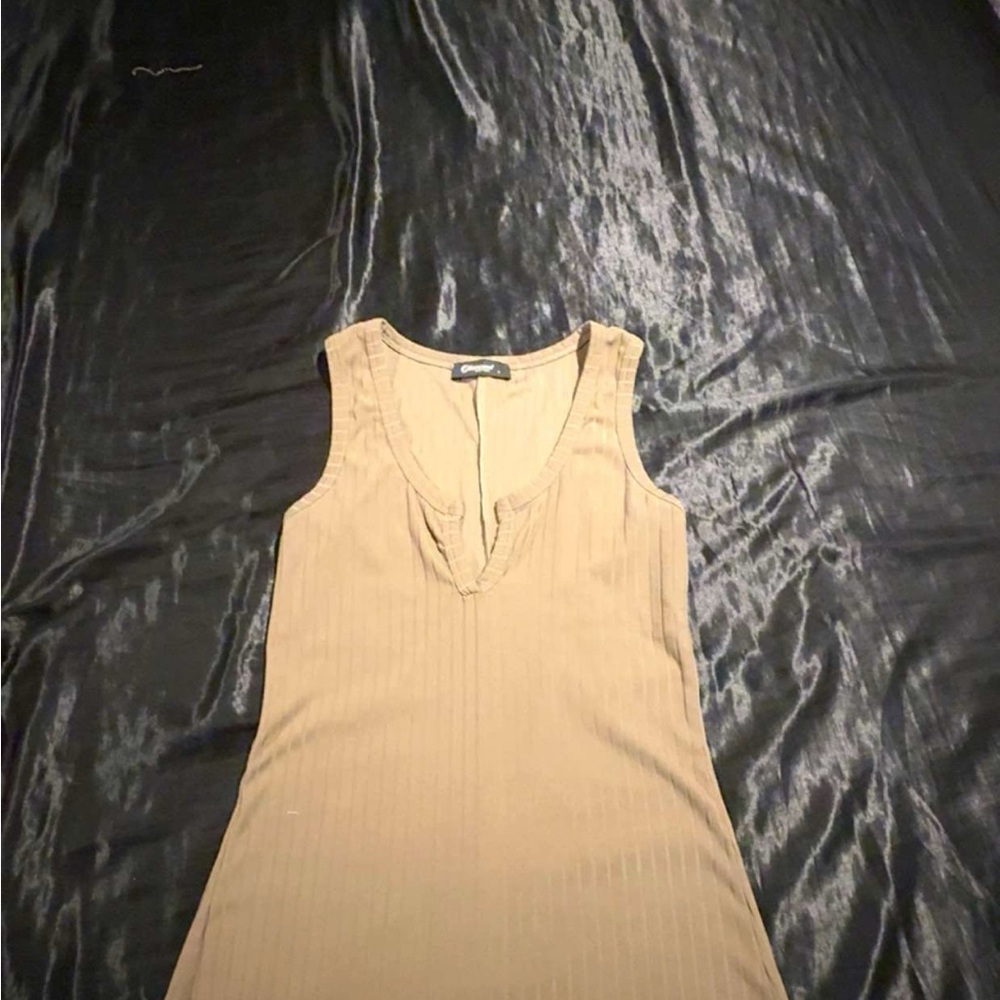 Tan Sleeveless Dress